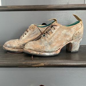 pskaufman oxford hand painted heeled ankle boots